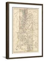 Map of Utah and Arizona Territories, 1870s-null-Framed Giclee Print