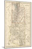 Map of Utah and Arizona Territories, 1870s-null-Mounted Giclee Print