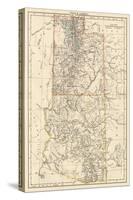 Map of Utah and Arizona Territories, 1870s-null-Stretched Canvas