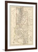 Map of Utah and Arizona Territories, 1870s-null-Framed Giclee Print