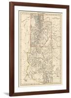 Map of Utah and Arizona Territories, 1870s-null-Framed Giclee Print