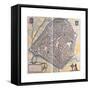 Map of Valenciennes from Civitates Orbis Terrarum-null-Framed Stretched Canvas