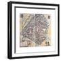 Map of Valenciennes from Civitates Orbis Terrarum-null-Framed Giclee Print