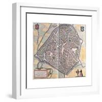 Map of Valenciennes from Civitates Orbis Terrarum-null-Framed Giclee Print