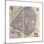 Map of Valenciennes from Civitates Orbis Terrarum-null-Mounted Giclee Print
