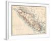 Map of Vancouver Island, British Columbia, Canada, 1870s-null-Framed Premium Giclee Print