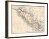 Map of Vancouver Island, British Columbia, Canada, 1870s-null-Framed Premium Giclee Print