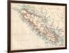 Map of Vancouver Island, British Columbia, Canada, 1870s-null-Framed Giclee Print