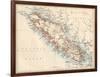 Map of Vancouver Island, British Columbia, Canada, 1870s-null-Framed Giclee Print