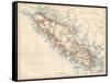 Map of Vancouver Island, British Columbia, Canada, 1870s-null-Framed Stretched Canvas
