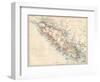 Map of Vancouver Island, British Columbia, Canada, 1870s-null-Framed Giclee Print