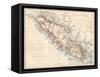 Map of Vancouver Island, British Columbia, Canada, 1870s-null-Framed Stretched Canvas