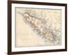 Map of Vancouver Island, British Columbia, Canada, 1870s-null-Framed Giclee Print