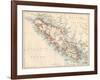 Map of Vancouver Island, British Columbia, Canada, 1870s-null-Framed Giclee Print