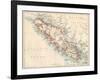 Map of Vancouver Island, British Columbia, Canada, 1870s-null-Framed Giclee Print