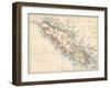 Map of Vancouver Island, British Columbia, Canada, 1870s-null-Framed Giclee Print