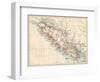 Map of Vancouver Island, British Columbia, Canada, 1870s-null-Framed Giclee Print