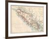 Map of Vancouver Island, British Columbia, Canada, 1870s-null-Framed Giclee Print