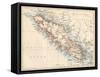 Map of Vancouver Island, British Columbia, Canada, 1870s-null-Framed Stretched Canvas