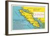 Map of Vancouver Island, British Columbia-null-Framed Art Print