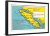 Map of Vancouver Island, British Columbia-null-Framed Art Print