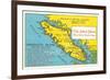 Map of Vancouver Island, British Columbia-null-Framed Art Print