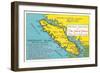 Map of Vancouver Island, Canada-null-Framed Art Print