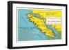 Map of Vancouver Island, Canada-null-Framed Art Print