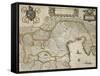 Map of Venetian Domain, from Regionum Italiae-null-Framed Stretched Canvas