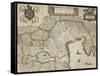 Map of Venetian Domain, from Regionum Italiae-null-Framed Stretched Canvas