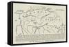 Map of Venezuela and British Guiana-null-Framed Stretched Canvas