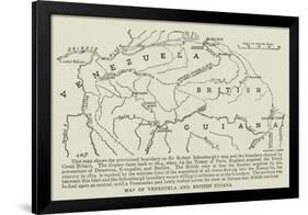 Map of Venezuela and British Guiana-null-Framed Giclee Print