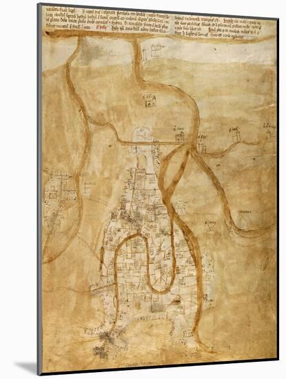 Map of Venice, 1345-null-Mounted Giclee Print