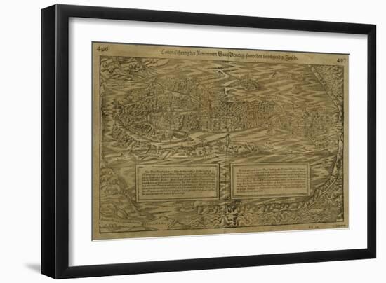 Map of Venice, by Sebastian Munster-German School-Framed Giclee Print