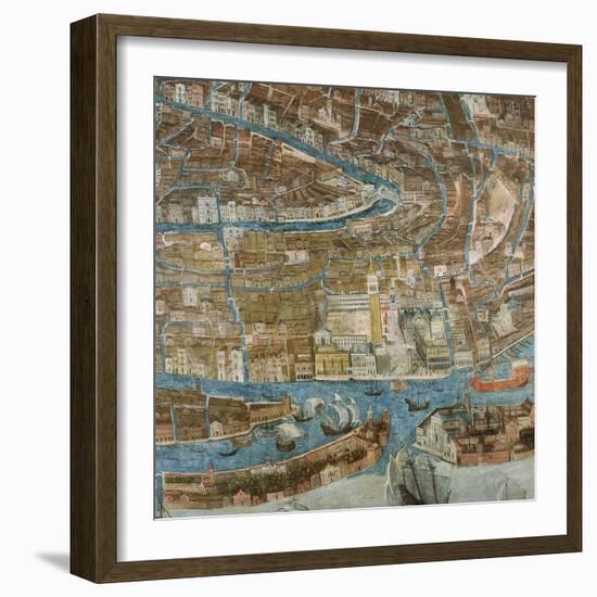 Map of Venice, first half of 17th century-G. Barzenti-Framed Giclee Print