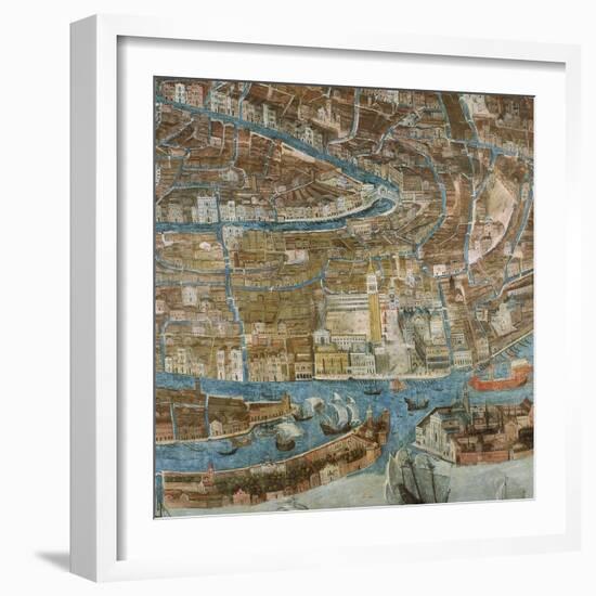 Map of Venice, first half of 17th century-G. Barzenti-Framed Giclee Print
