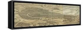 Map of Venice in 1500-Jacopo De Barbari-Framed Stretched Canvas