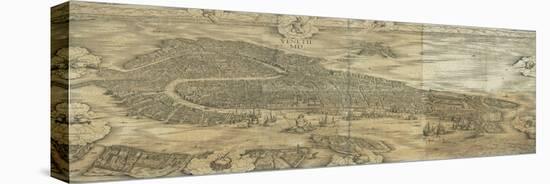 Map of Venice in 1500-Jacopo De Barbari-Stretched Canvas