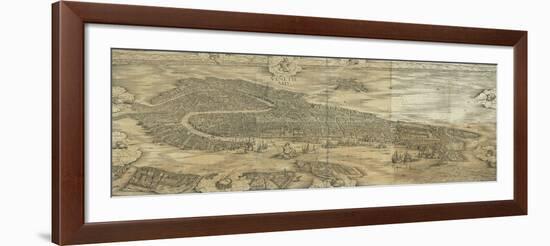 Map of Venice in 1500-Jacopo De Barbari-Framed Giclee Print