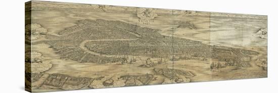 Map of Venice in 1500-Jacopo De Barbari-Stretched Canvas