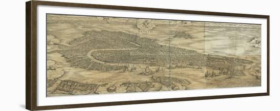 Map of Venice in 1500-Jacopo De Barbari-Framed Giclee Print