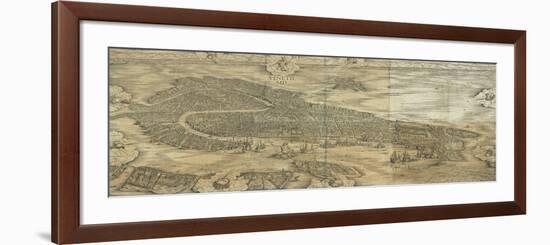 Map of Venice in 1500-Jacopo De Barbari-Framed Giclee Print
