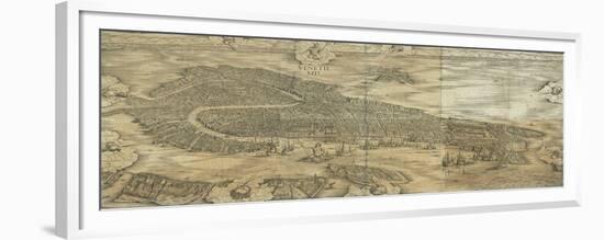 Map of Venice in 1500-Jacopo De Barbari-Framed Giclee Print