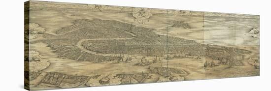 Map of Venice in 1500-Jacopo De Barbari-Stretched Canvas