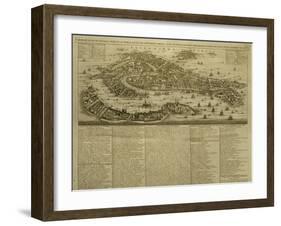 Map of Venice, Published by H. Chatelain in Amsterdam, 1728-French School-Framed Giclee Print