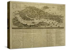 Map of Venice, Published by H. Chatelain in Amsterdam, 1728-French School-Stretched Canvas