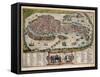 Map of Venice-Abraham Ortelius-Framed Stretched Canvas
