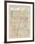 Map of Vermont and New Hampshire, United States-Encyclopaedia Britannica-Framed Art Print