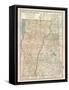 Map of Vermont and New Hampshire, United States-Encyclopaedia Britannica-Framed Stretched Canvas