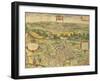 Map of Verona from Civitates Orbis Terrarum-null-Framed Giclee Print